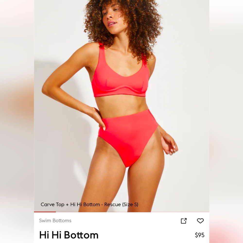Left on Friday Hi Hi Bottom in Rescue (Neon Red) - NEW